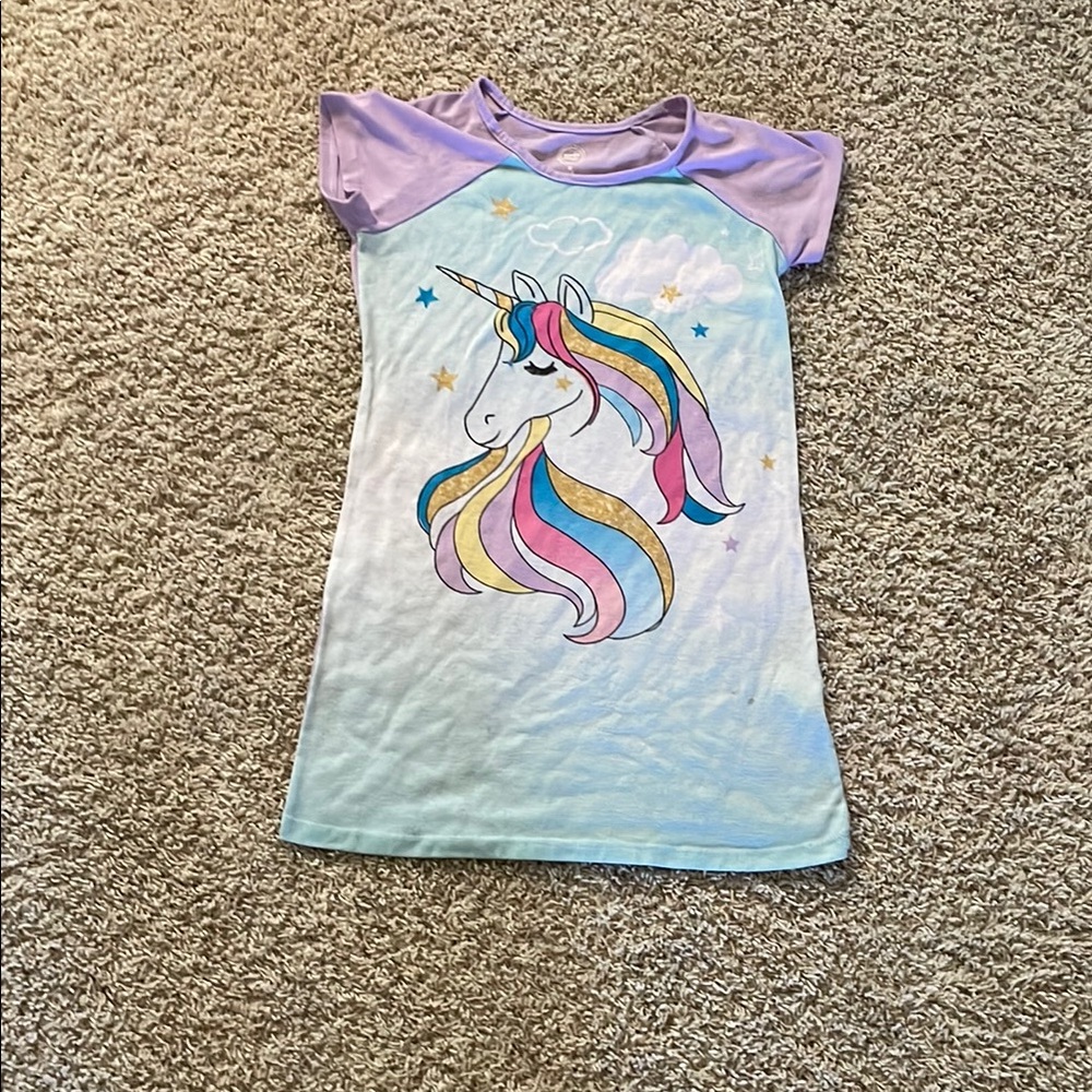 Wonder Nation Purple Unicorn Kids Nightgown